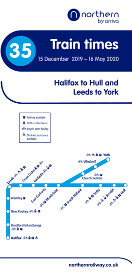 35 Train Times Halifax to Hull and Leeds to York