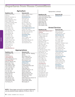 Departures from House Committees