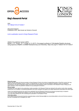 Convergent Synthesis of 13N-Labelled Peptidic Structures Using Aqueous [13N]NH3