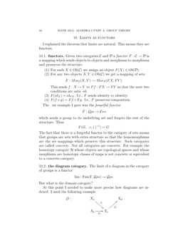 Part A10: Limits As Functors (Pp34-38)