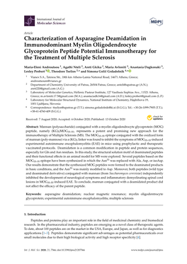 Characterization of Asparagine Deamidation in Immunodominant