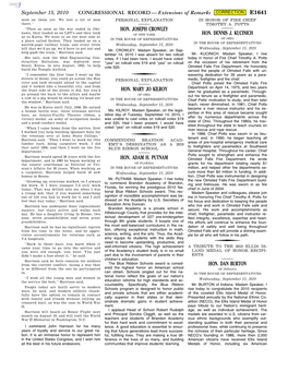 CONGRESSIONAL RECORD— Extensions of Remarks E1641 HON