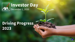 AXA 2020 Investor Day – Agenda