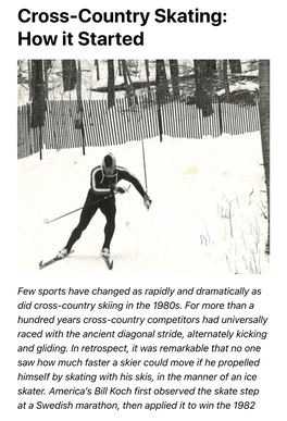 Cross-Country Skating: How It Started