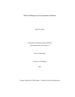 Protocol Design in an Uncooperative Internet