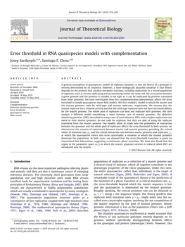 Error Threshold in RNA Quasispecies Models with Complementation