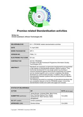 PROMISE Report