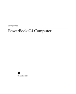 Powerbook G4 Computer