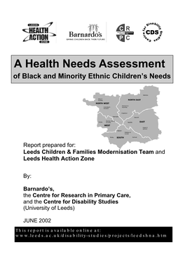 A Health Needs Assessment of Black and Minority Ethnic Children’S Needs