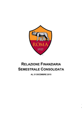 Relazione Finanziaria Semestrale Consolidata