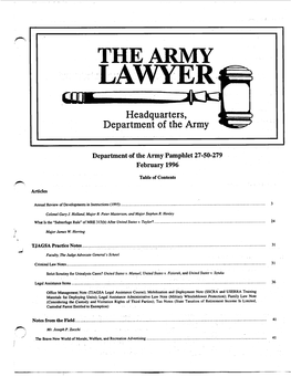 The Army Lawyer (Feb