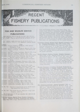 Fishery Publications