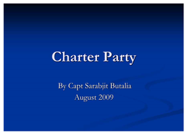 Charter Party