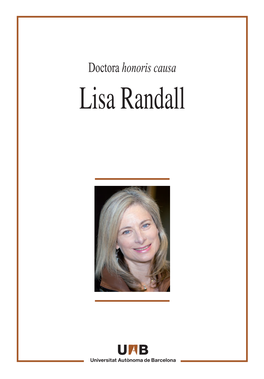 Doctora Honoris Causa Lisa Randall