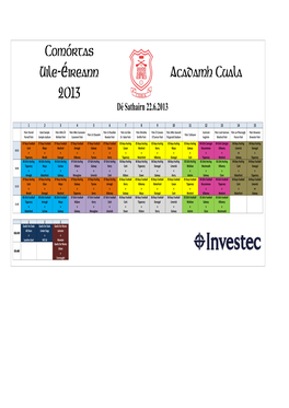 Comórtas Uile-Éireann 2013 Acadamh Cuala