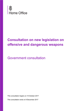 Offensive Weapons Consultation