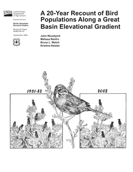 A 20-Year Recount of Bird Populations Along a Great Basin Elevational Gradient