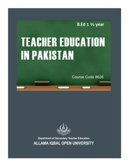 Teacher Education in Pakistan