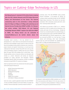 INFLIBNET Newsletter.Vol. 17- No.1 (January-March