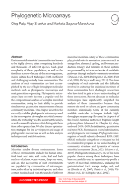 Phylogenetic Microarrays