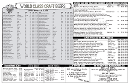 World Class Craft Beers