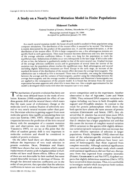 A Study on a Nearly Neutral Mutation Model in Finite Populations