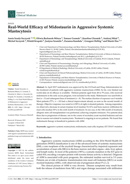 Real-World Efficacy of Midostaurin in Aggressive Systemic Mastocytosis