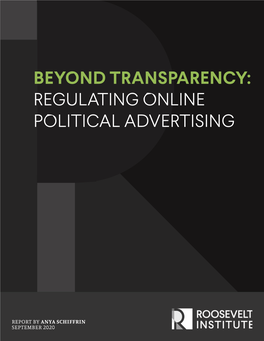 Regulating Online Political Advertising