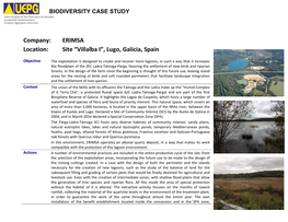 Company: ERIMSA Location: Site “Villalba I”, Lugo, Galicia, Spain