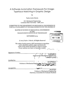 A Software Automation Framework for Image- Typeface Matching in Graphic Design