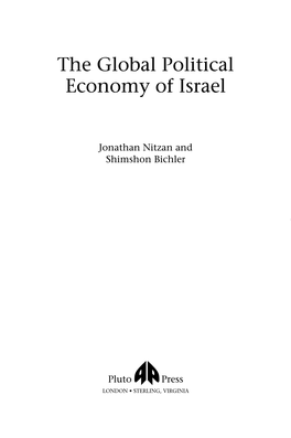 The Global Political Economy of Israel