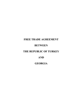 Free Trade Agreement