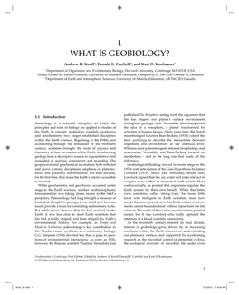 1 What Is Geobiology?