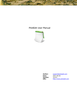 Pilotedit User Manual