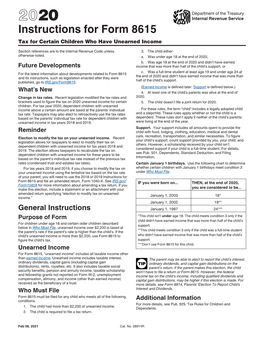 2020 Instructions for Form 8615