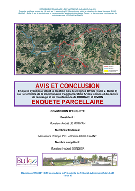 Avis Et Conclusion Enquete Parcellaire