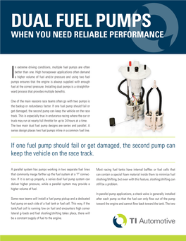 Dual Fuel Pumps When You Need Reliable Performance