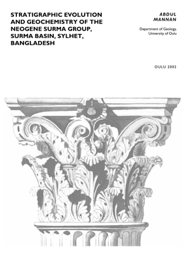 Stratigraphic Evolution and Geochemistry of the Neogene Surma Group, Surma Basin, Sylhet, Bangladesh