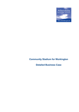 Community Stadium for Workington Detailed Business Case