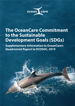 The Oceancare Commitment to the Sustainable Development Goals