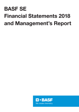 BASF SE Financial Statements 2018 and Management's Report