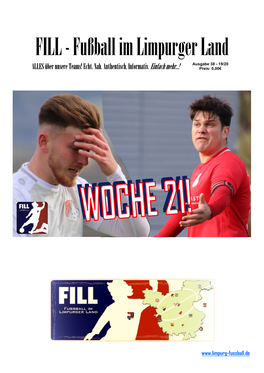 Fußball Im Limpurger Land Ausgabe 38 - 19/20 ALLES Über Unsere Teams! Echt