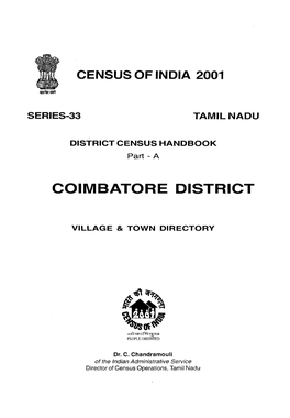 District Census Handbook, Coimbatore, Part XII-A, Series-33