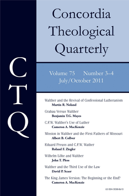 Concordia Theological Quarterly