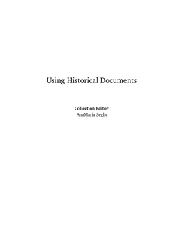 Using Historical Documents