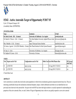 15342 (Stsci Edit Number: 0, Created: Thursday, August 2, 2018 4:42:04 PM EST) - Overview