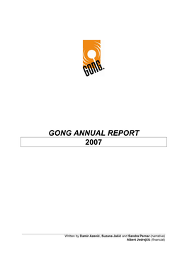 Gong Annual Report 2007