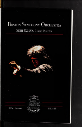 Boston Symphony Orchestra Concert Programs, Season 103, 1983-1984, Subscription