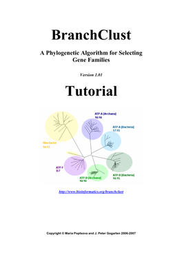 Branchclust Tutorial