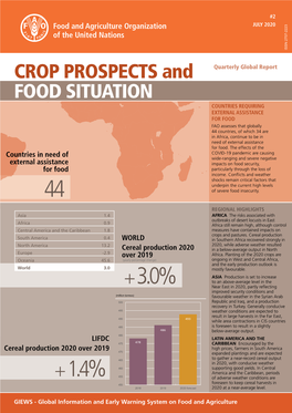 Crop Prospects and Food Situation #2, July 2020